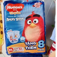 Bỉm Huggies quần M74/L68/XL62/XXL56(đệm mây mới) Phiên bản Chim Angry Bird