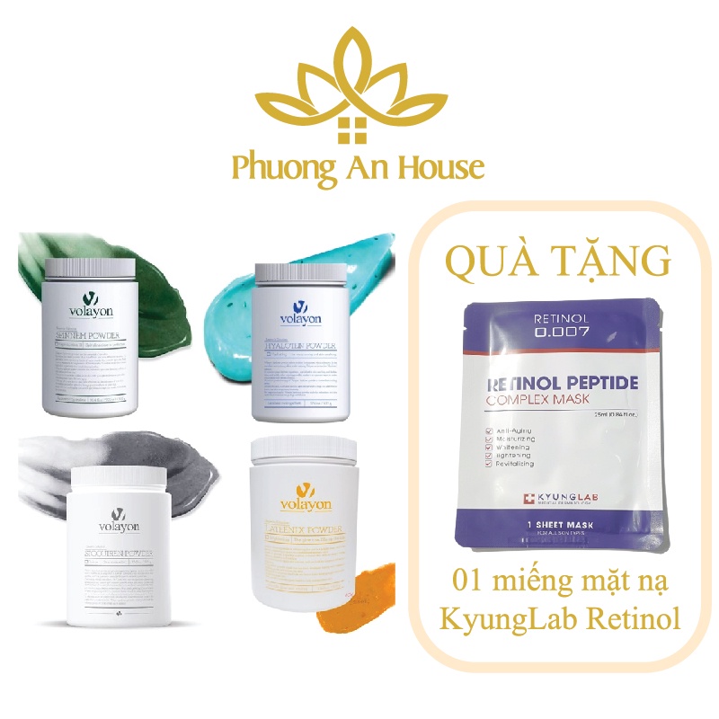 Mặt nạ tảo xoắn dạng bột Volayon Spinnem Powder 500g (Hũ)