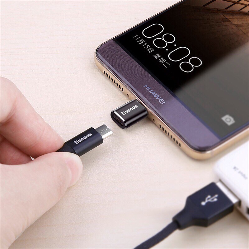 Đầu Chuyển Đổi OTG Chân Type-C sang Micro và Typs-C sang USB Baseus