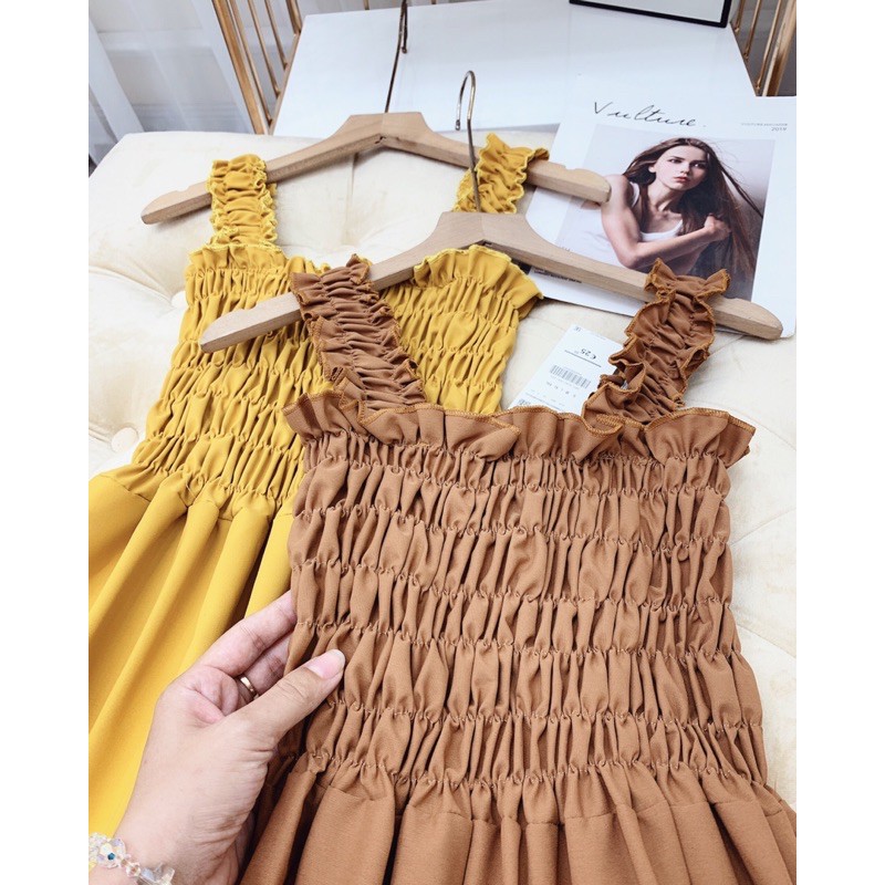 Đầm maxi, váy 2 dây chun ngực cá tín (Có ảnh và video thật,hàng đẹp) | BigBuy360 - bigbuy360.vn