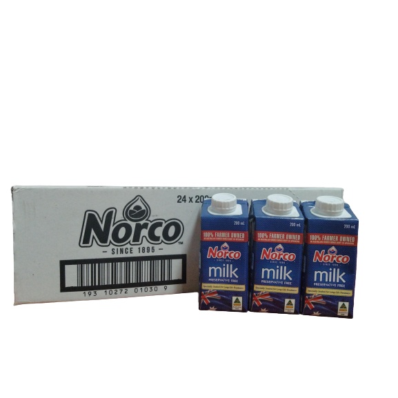 [SenXanh Emart] Thùng 24 Hộp Sữa Tươi Nguyên Kem Norco 200ml - Sữa Tươi Úc