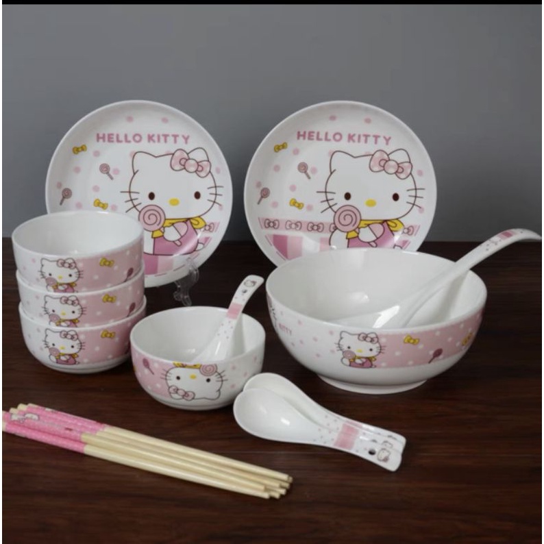 Set 16 món sứ kitty