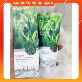 Sữa Rửa Mặt Trà Xanh chống lão hóa 3W Clinic Green TeaFoamCleansing