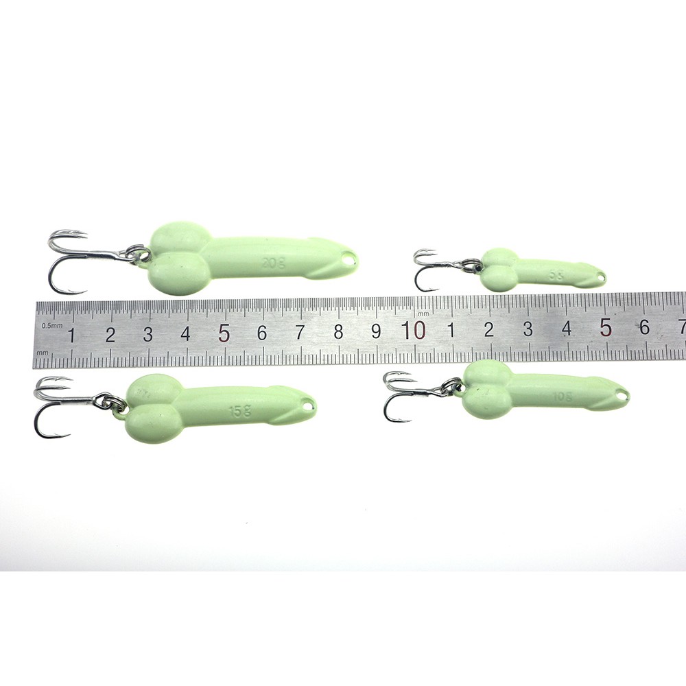 Mồi câu cá giả 5g 10g 15g 20g bằng kim loại cứng dạ quang