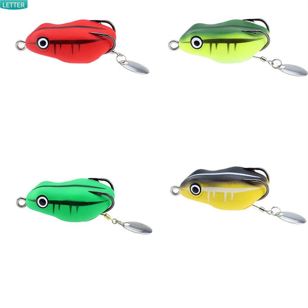 Mồi Câu Cá Giả Hình Ếch Nhiều Màu Có Móc Mềm Chuyên Dụng