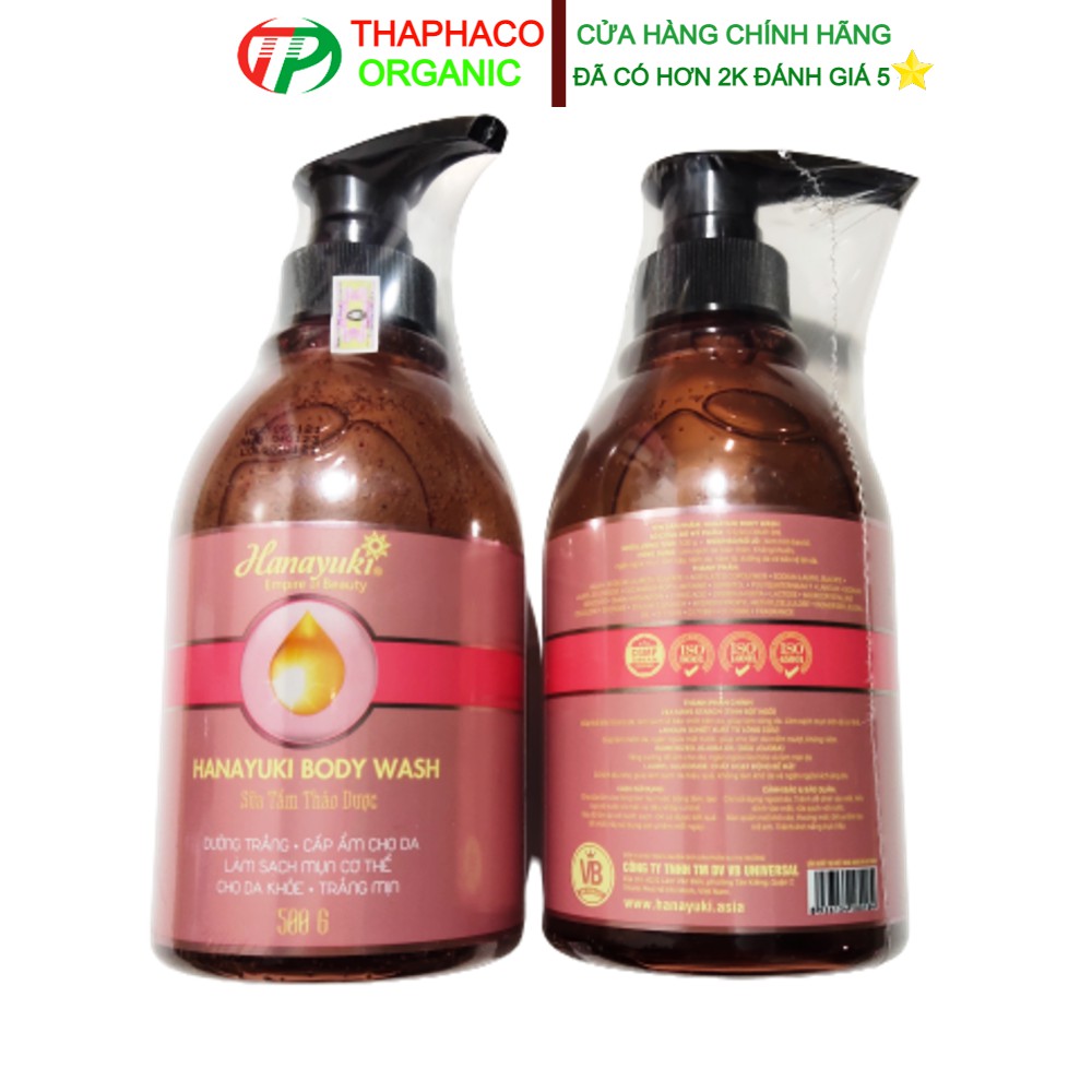 Sữa Tắm HANAYUKI Body Wash Chai 500gr Date 2024 Chính Hãng