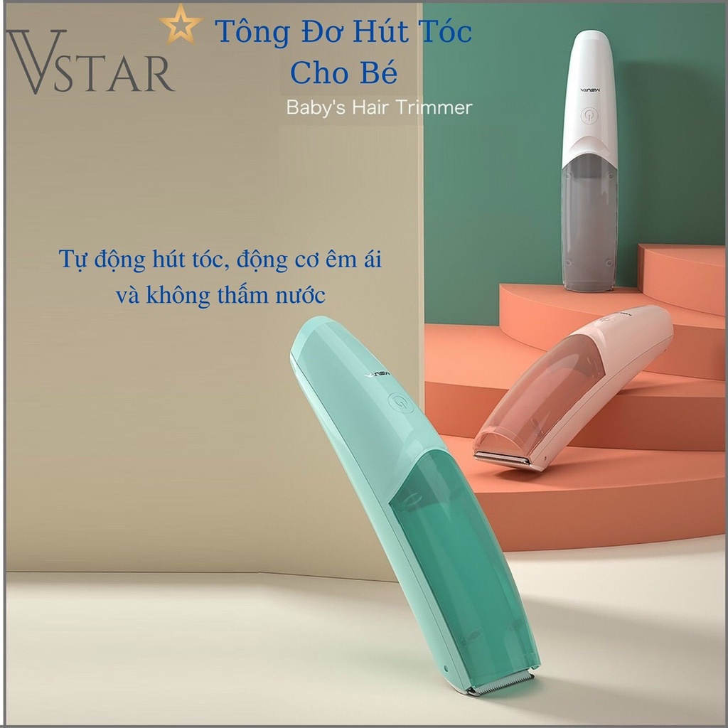 Tông Đơ Cắt Tóc MISUTA Baby Hair Trimmer Hút Tóc Tự Động (bảo hành chính hãng 6 tháng)