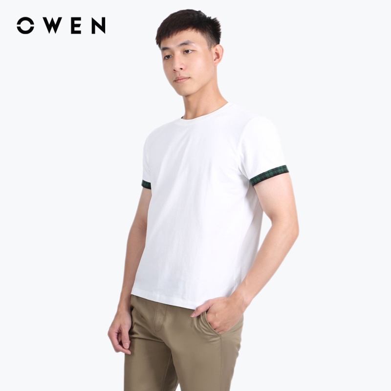 Áo Tshirt ngắn tay Nam Owen Modal Slim Fit Trắng - TSN23659