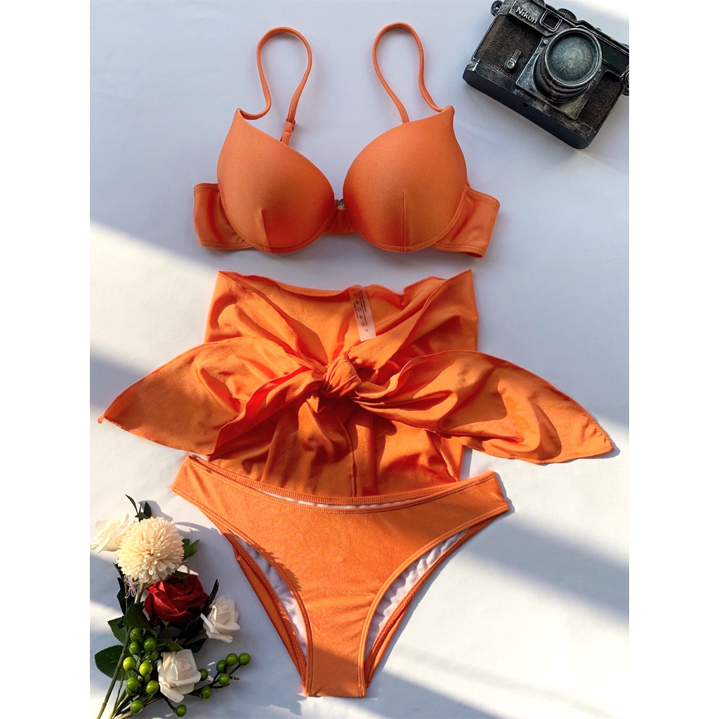 DUNEA Bộ đồ bơi ba mảnh thiết kế quyến rũ thời trang cho nữ