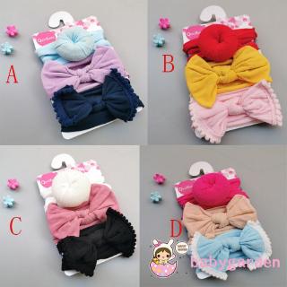 Set 3 Băng Đô Cài Tóc Phối Nơ Cho Bé Gái