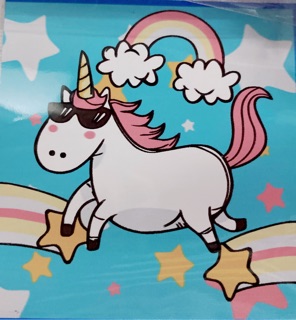 Tranh tô mầu số hoá unicorn 20*20cm, tranh sơn dầu tự to ngựa một sừng