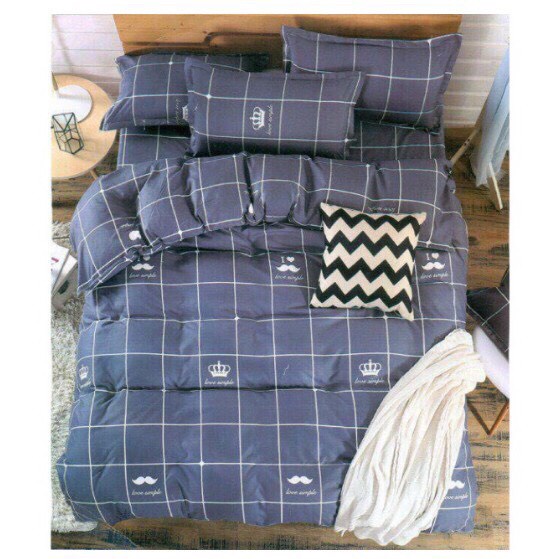 🍍 Bộ 5 Món: Vỏ Chăn + Drap + Vỏ Gối Nằm Lá Tre Nhỏ 🍍 Coton poly cao cấp