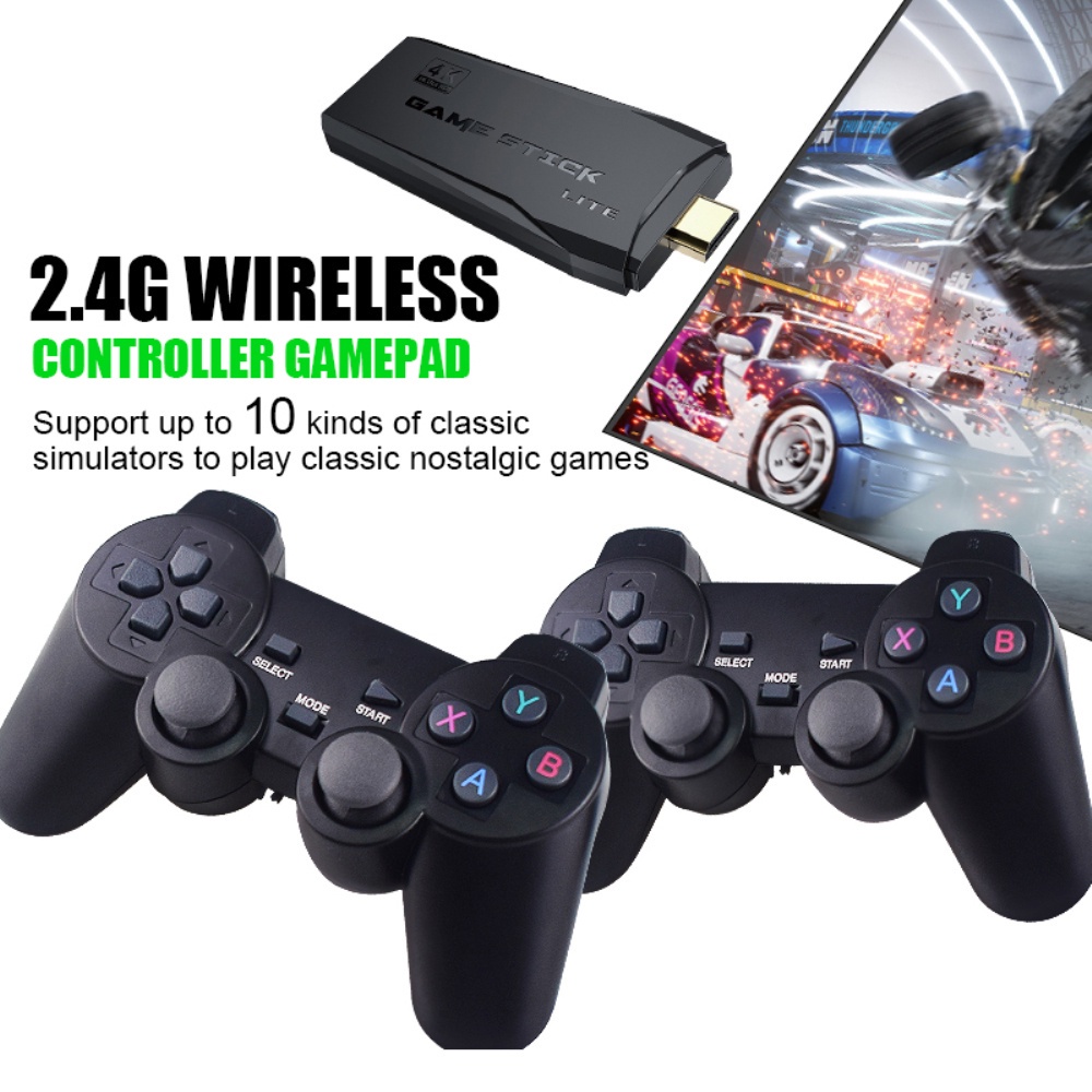 Video Game Consoles 4K 2.4G Wireless 10000 Games 64GB Retro Classic Gaming Gamepads TV Family Controller For PS1/GBA/MD best3665