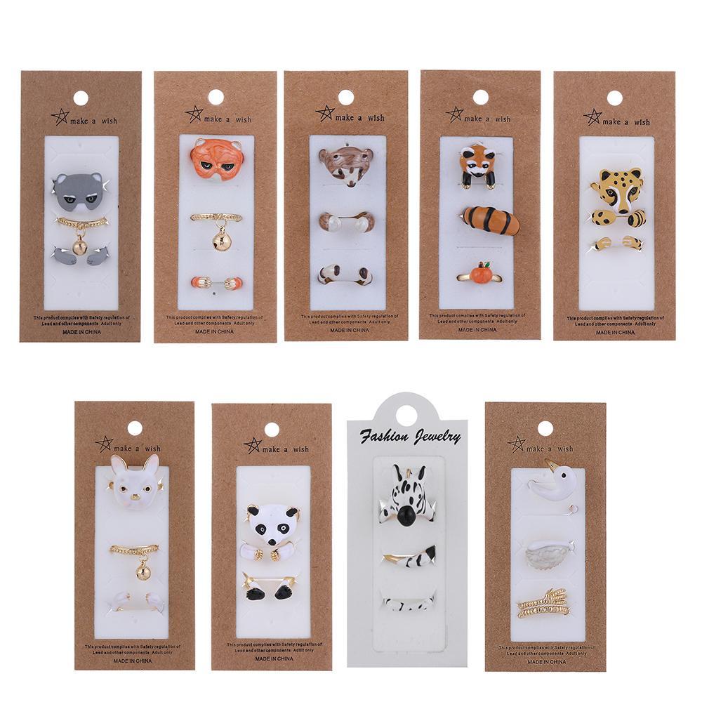 ROWANS Nhẫn Hình Mèo Dễ Thương Sáng Tạo