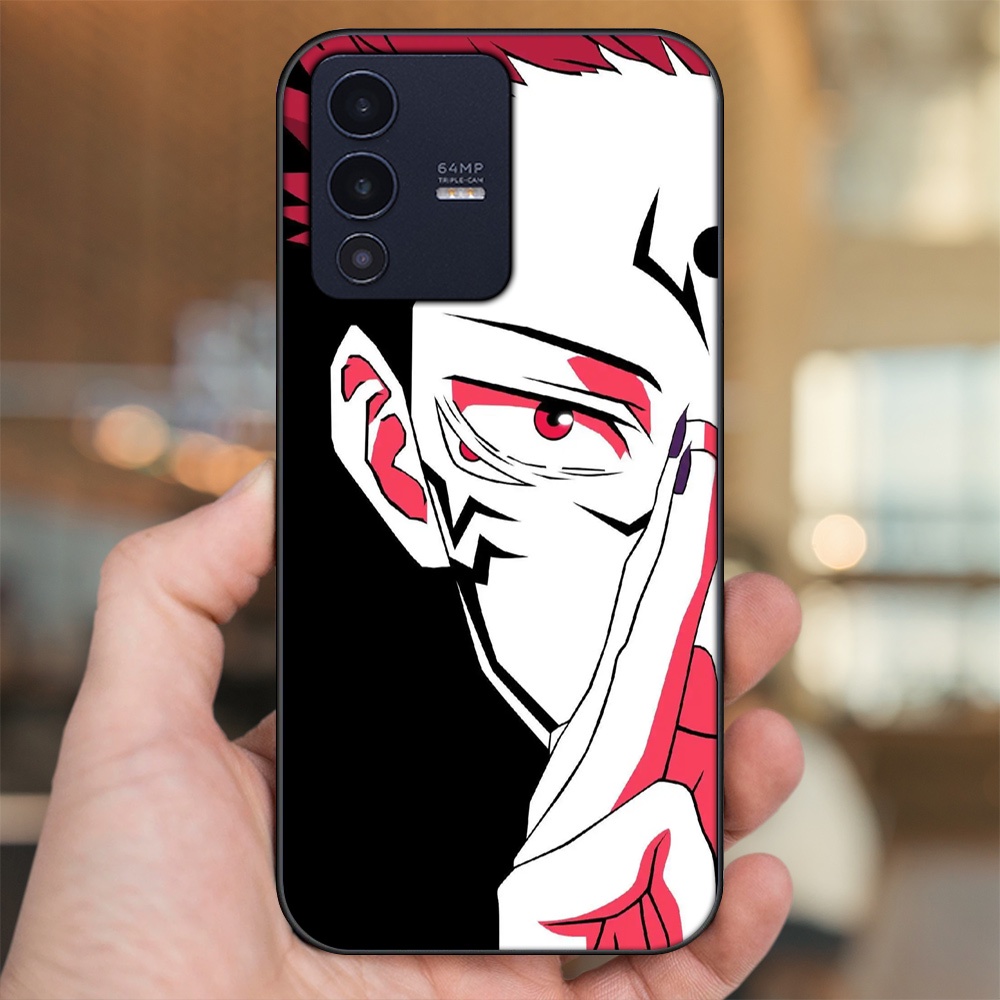Ốp lưng Vivo V23 5G viền đen in hình Yuji Jujutsu Kaisen