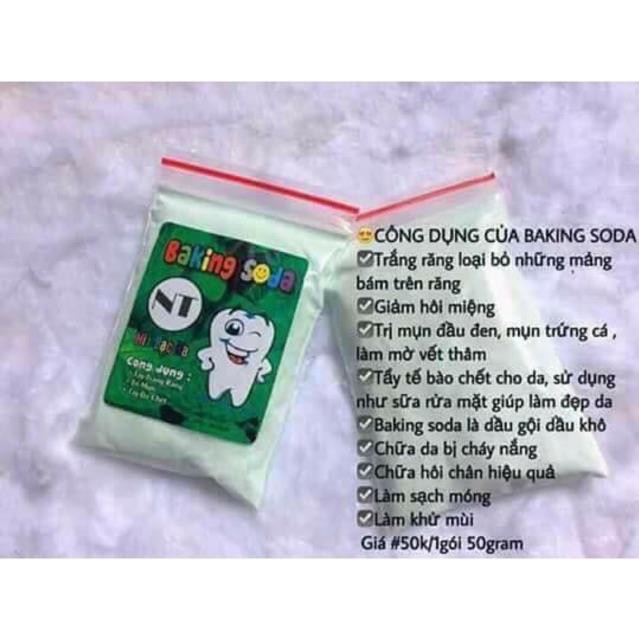 [FREESHIP] Si 12 gói baking soda mix bạc hà 50g/1 hộp