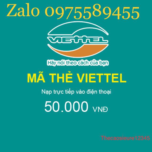 thẻ Viettel 50k