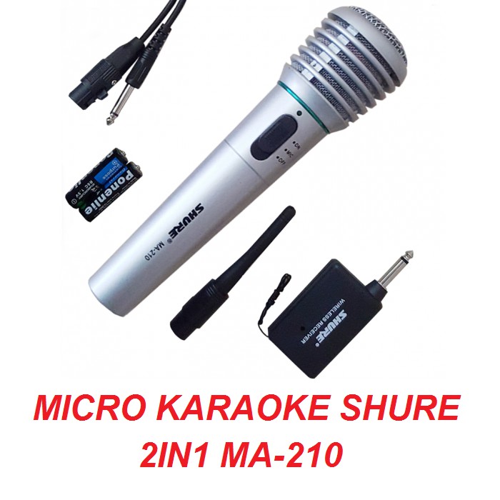 MICRO KARAOKE KHÔNG DÂY SHURE MA-210