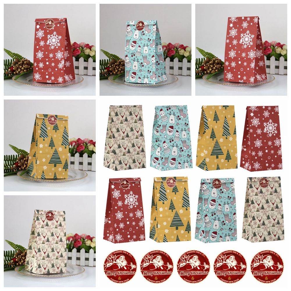 24/48 Túi đựng bánh quy chủ đề giáng sinh đáng yêu tùy chọn