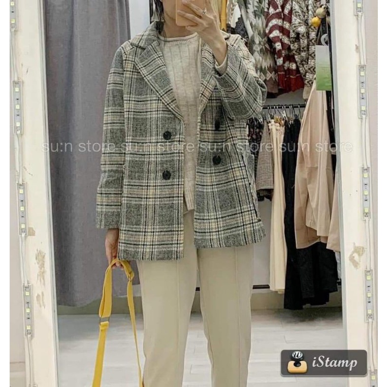 Áo vest dạ kẻ 4 khuy | BigBuy360 - bigbuy360.vn