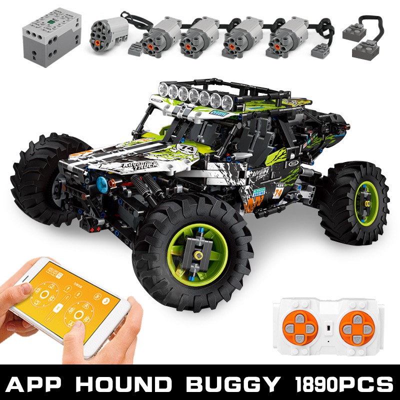 Lắp ghép Mô hình Buggy RC Terrain Off-Road Climbing Truck Mould king 18002 Xe Tải Xe Ngoài Đường Xe Điều Khiển Từ Xa