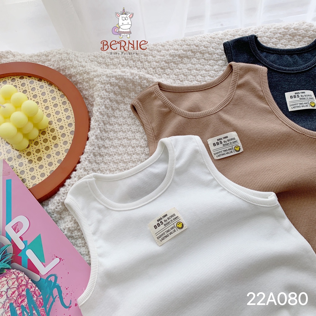 Áo ba lỗ bé trai cá tính, khoẻ khoắn, áo thun sát nách bé trai hàng  đẹp Bernie