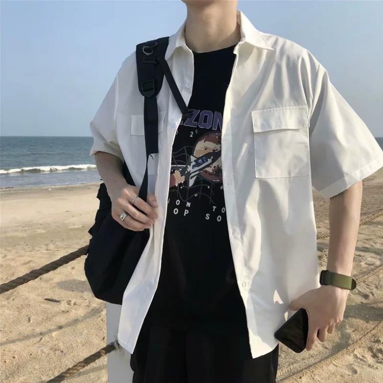 Áo Khoác Thời Trang ,Áo Sơ Mi Cổ Đức 4 Màu Dễ Phối Đồ Chất Thô Thoáng Mát Cho Cả Nam Và Nữ Hot 2022