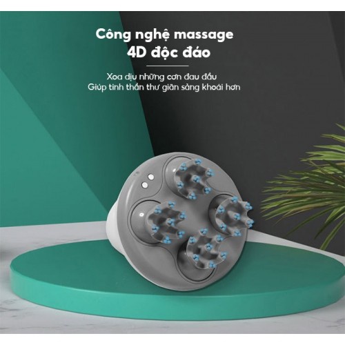 Máy massage đầu cầm tay pin sạc 4D ST-702 - Giảm stress, đau nhức đầu | OKbuy