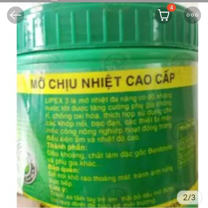 Mỡ bò chịu nhiệt 480gr.(Tặng bút thử điện khi mua 2 hộp)