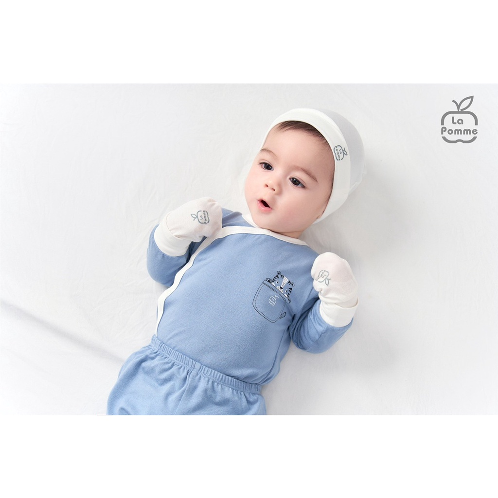 [CHÍNH HÃNG] Set bao tay bao chân và mũ sơ sinh họa tiết La Pomme