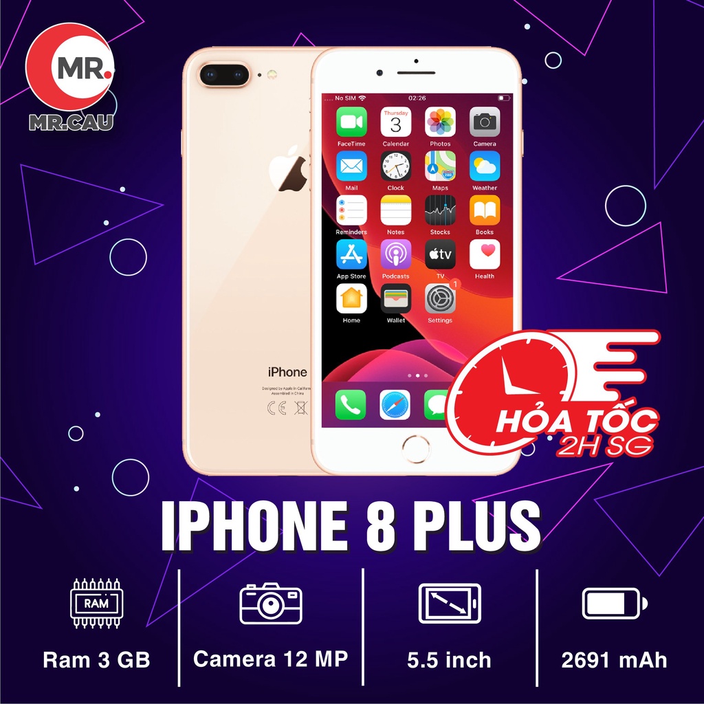 Điện thoại 8 PLUS - (64GB/256GB) Quốc Tế Chính Hãng Đẹp Keng 99% FREESHIP - MRCAU