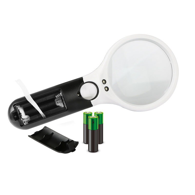 Kính Lúp Cầm Tay 45x Có 3 Đèn Led Tiện Lợi