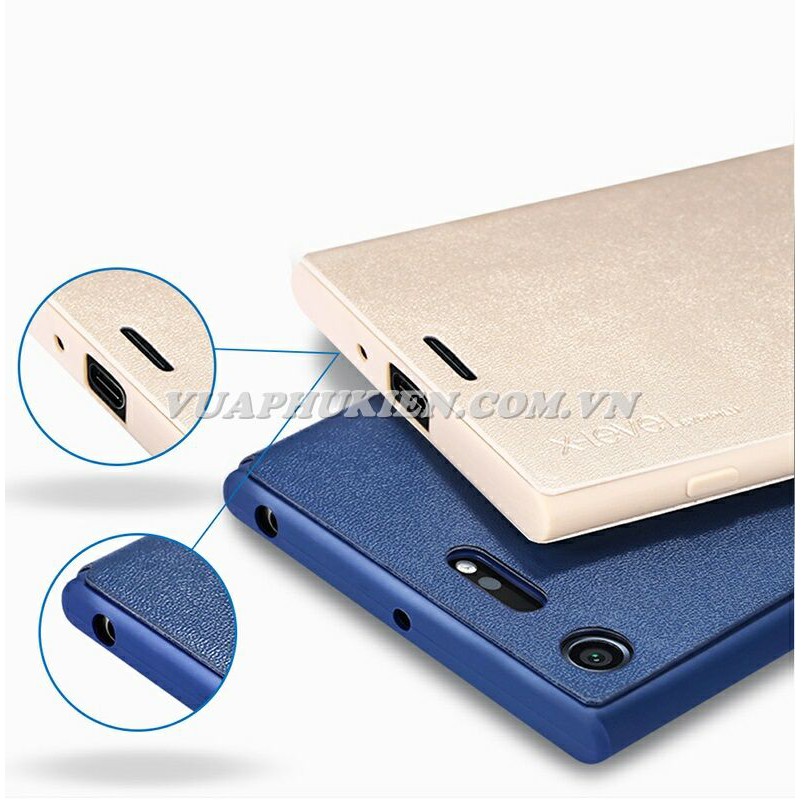 Bao da cho Sony Xperia Z5 Premium, XZ2 Premium, XZ Premium, XA Ultra hãng FIBCOLOR PIPILU X-Level HongKong lưng Silicone
