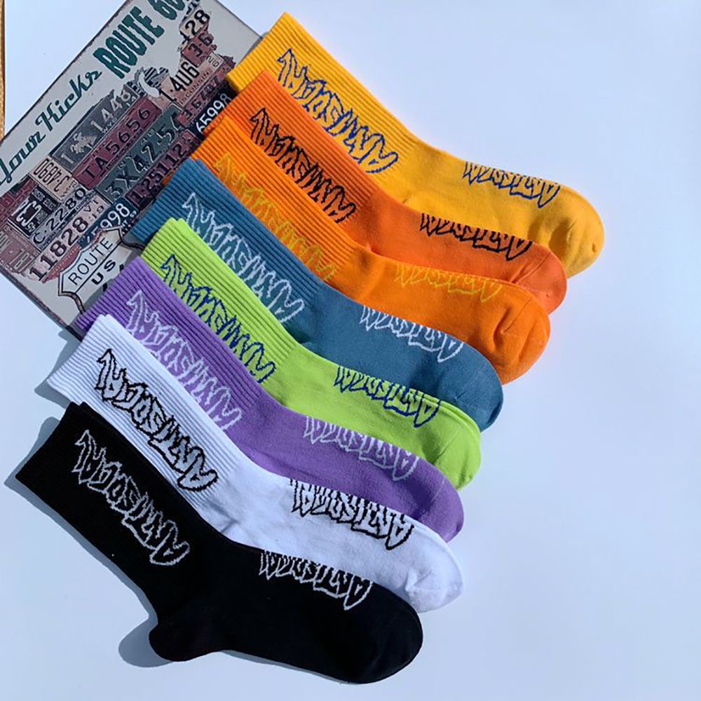 Vớ Cổ Cao In Chữ Phong Cách Hip Hop Thời Trang Cho Nữ