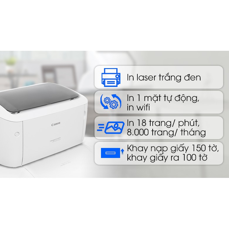 Máy in Laser trắng đen Canon LBP6030w Hàng Chính Hãng