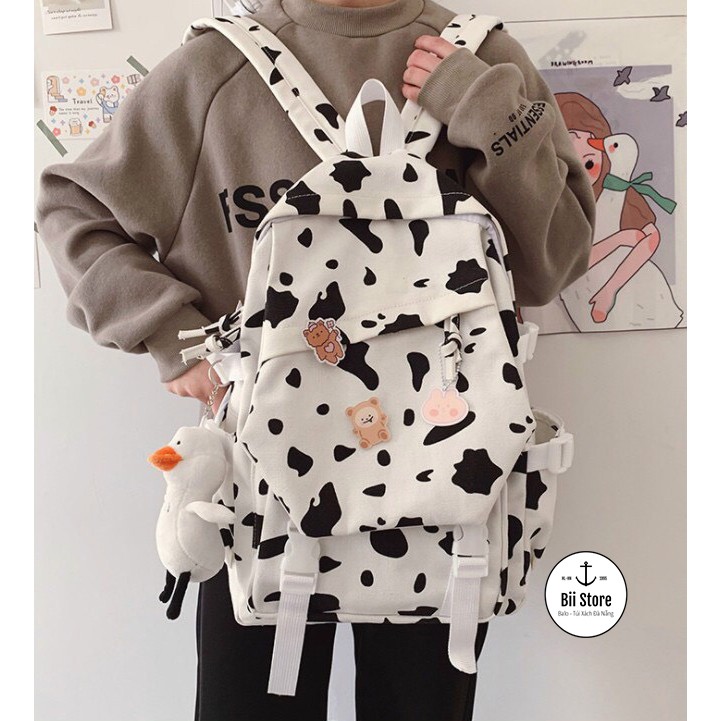 Balo bò sữa vãi CANVANS hotrend hàn quốc