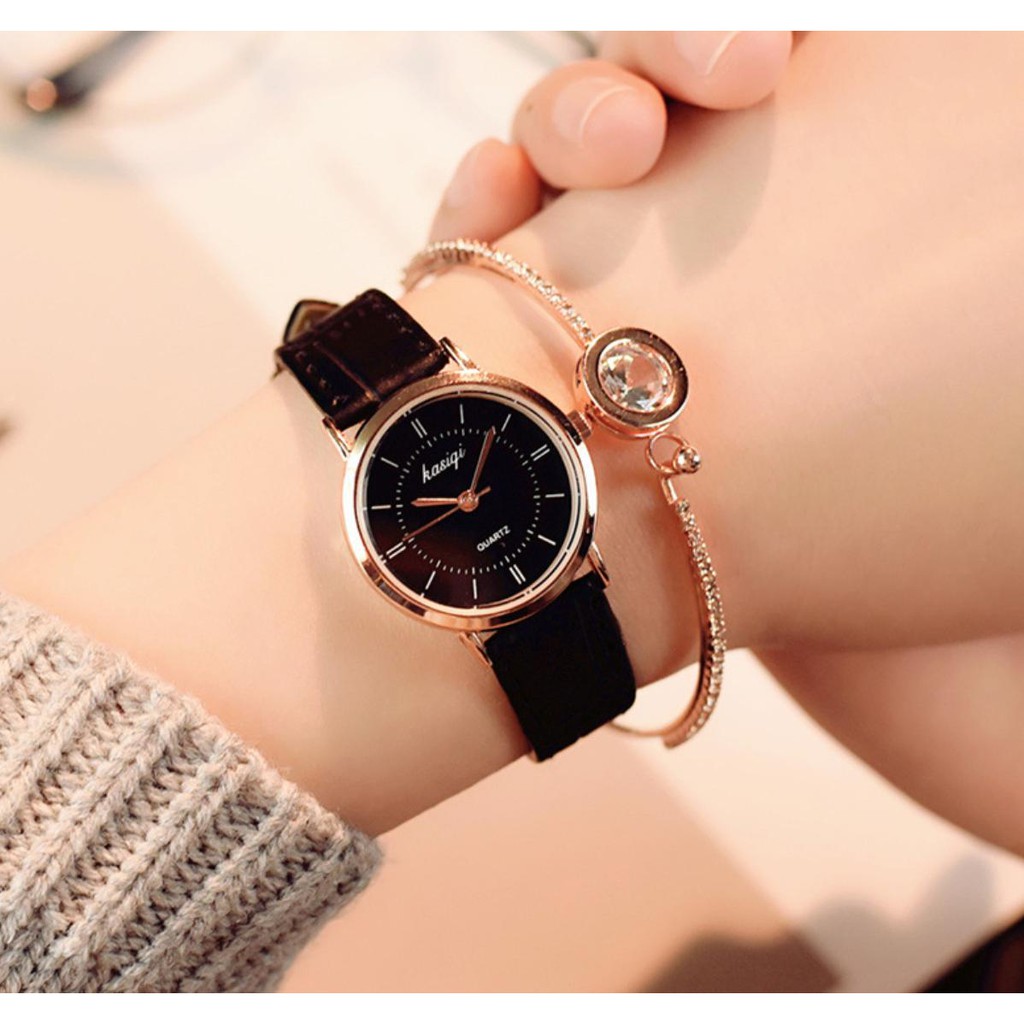 [CỰC HOT] ĐỒNG HỒ NỮ KASIQI DÂY DA MẶT TRÒN XINH XẮN | BigBuy360 - bigbuy360.vn