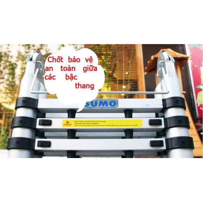 Thang nhôm chữ A rút gọn SUMO ADT808B