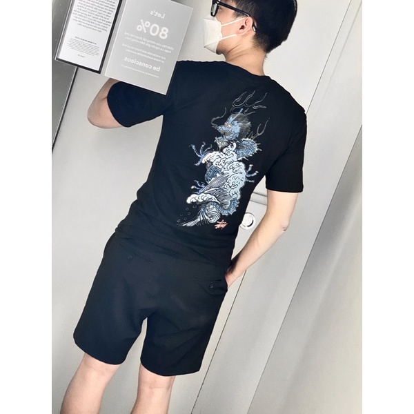 Áo Phông Nam Hình Rồng Lưng