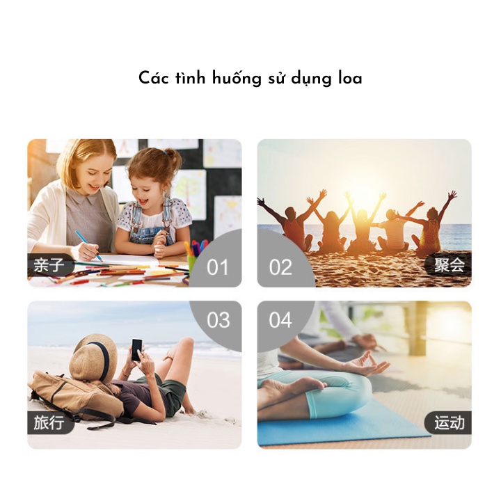 Loa mini di động hình trống nhỏ gọn âm thanh sống động