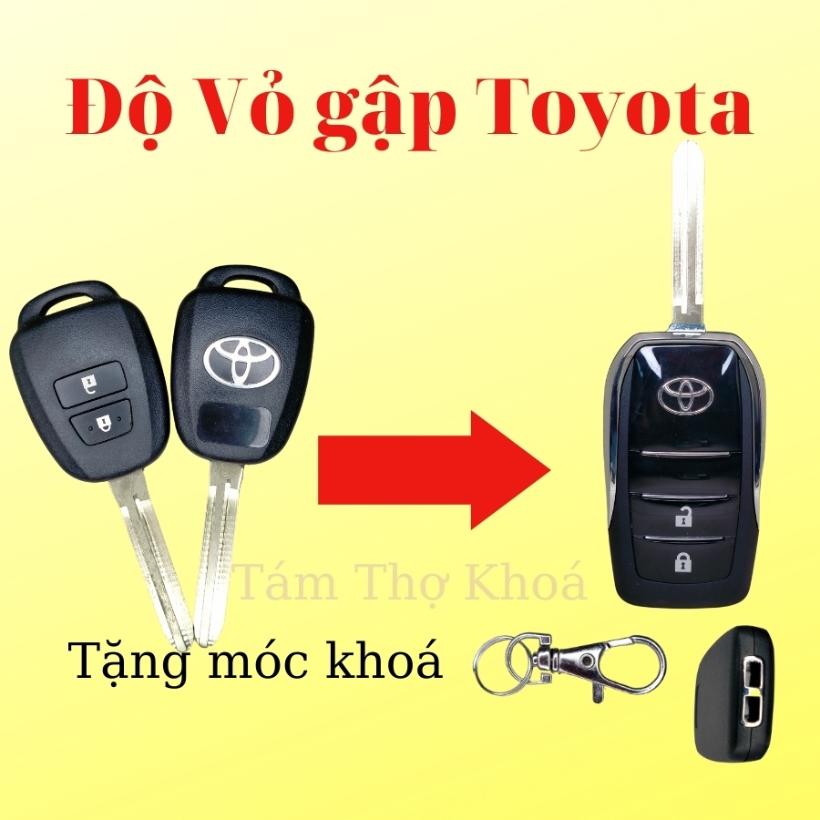 Vỏ chìa khóa gập Toyota Vios 2014 - 2018