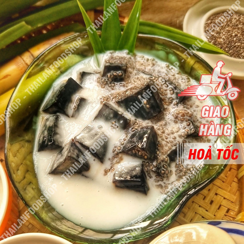 Set Sương Sáo Hạt Chia Nước Cốt Dừa Đầy Đủ Nguyên Liệu Nấu 10 - 15 Chén - Set Tự Nấu