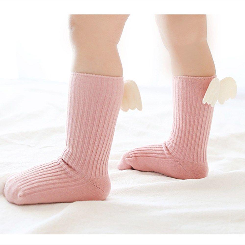 Vớ Cotton Mềm Cao Đến Đầu Gối In Hình Đôi Cánh Thiên Thần Thời Trang Hè Thu