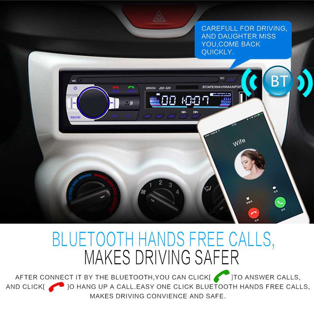 Loa bluetooth chơi nhạc MP3 USB/SD/FM USB MP3 nhận cổng AUX trên xe hơi