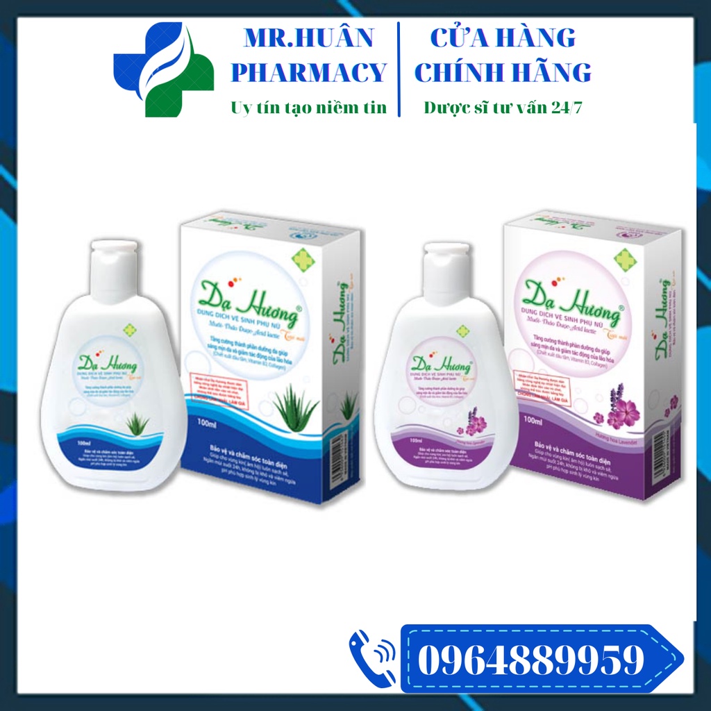 Dung dịch vệ sinh phụ nữ Dạ Hương Chai 100ml - Bảo vệ và chăm sóc toàn diện