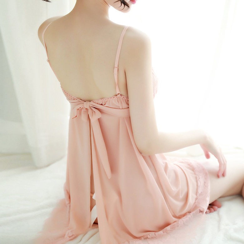 Váy Ngủ / Đầm ngủ ren 2 dây cao cấp kèm chíp lọt khe C53