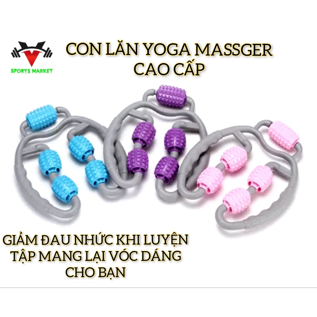 Con lăn Yoga Massage Bắp Tay, Bắp Chân Cao Cấp, Con lăn Massage Giảm Đau Vai Gáy Khi Tập Luyện