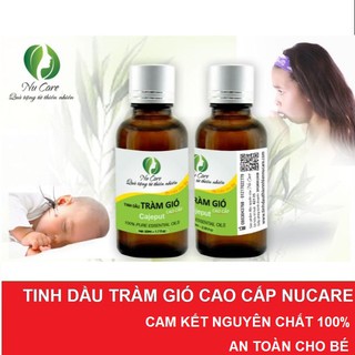 [30ml] Tinh Dầu Tràm Gió Nguyên Chất Cao Cấp NuCare Phòng Cảm, An Toàn Cho Bé, Giảm Ho, Nghẹt Mũi, Phòng Cảm