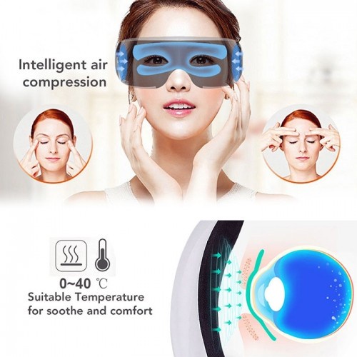 [Hàng mới] Máy massage mắt áp suất khí sưởi nóng Bluetooth Eye Care cải tiến mới