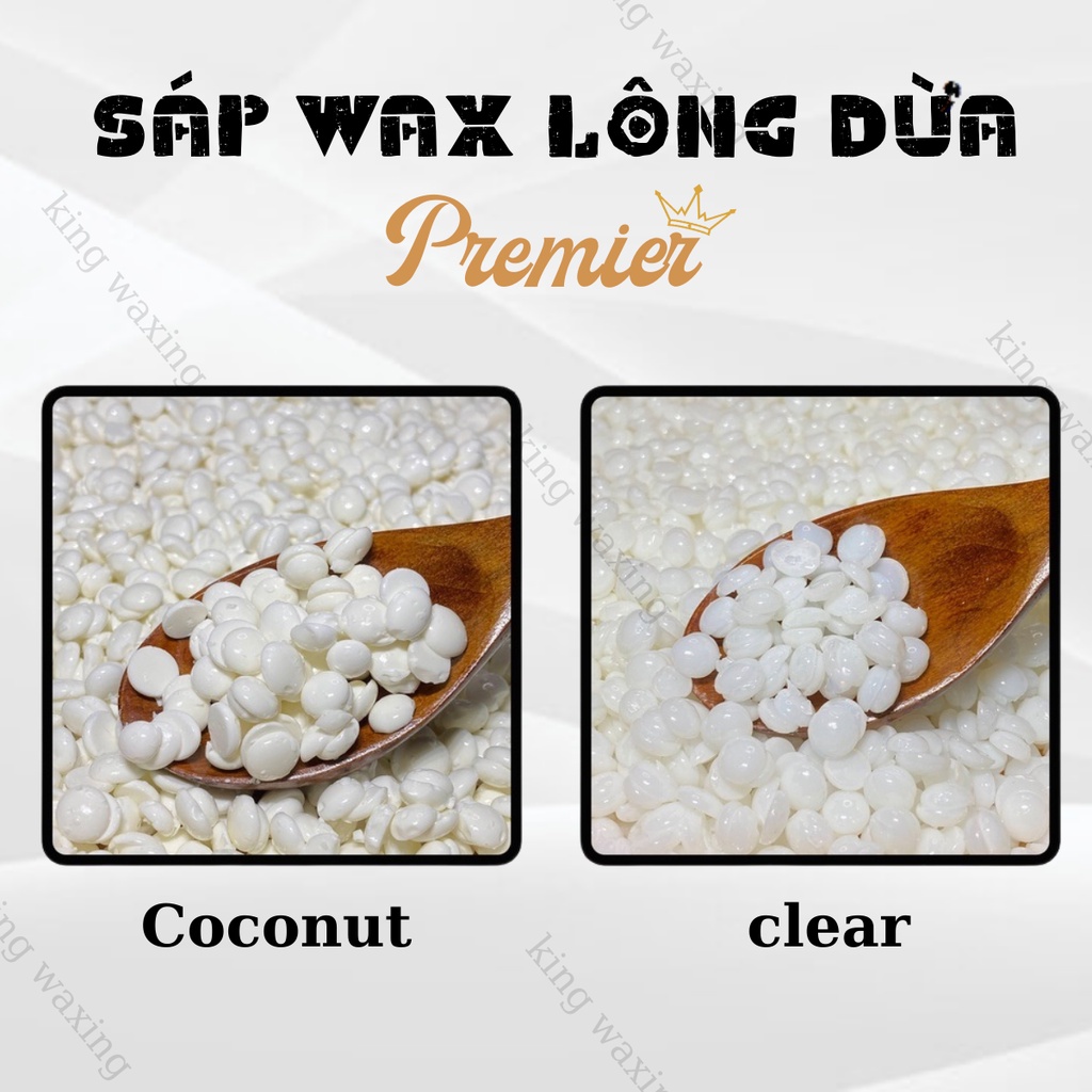 Sáp Wax Lông Dừa,Hạt Wax Lông Dòng Premium Hard wax Beans Siêu Bám Lông